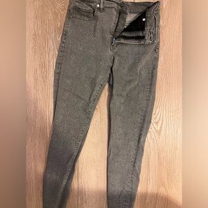 Gray animal print express high rise skinny jeans in size 4S